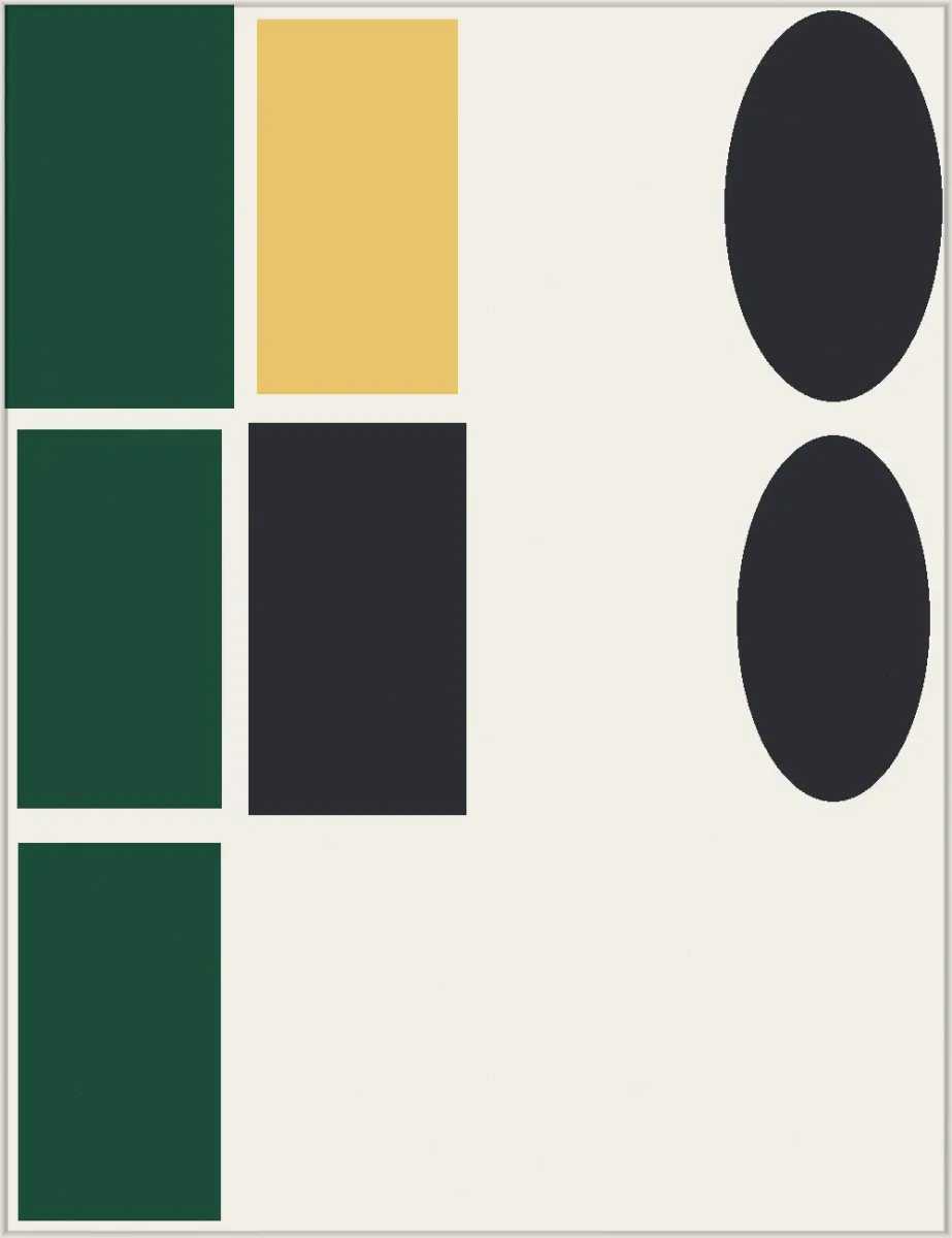 Composition in Green and Cadmium